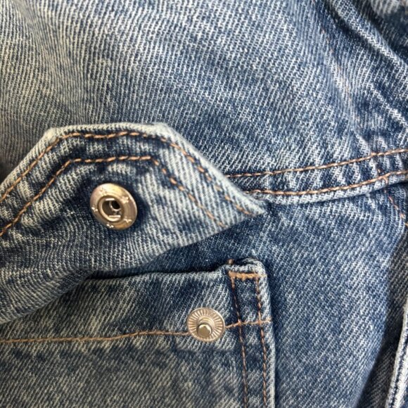 Free People Marci Cuffed Shortall/Romper Denim Size Small - Picture 4 of 6